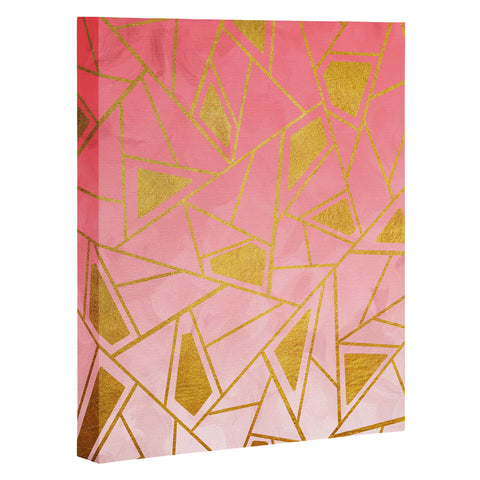 Viviana Gonzalez Geometric pink and gold Art Canvas