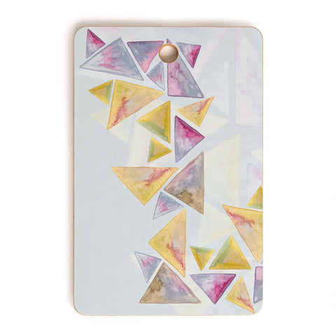 Viviana Gonzalez Geometric watercolor play 01 Cutting Board Rectangle