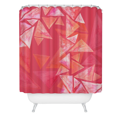 Viviana Gonzalez Geometric watercolor play 02 Shower Curtain