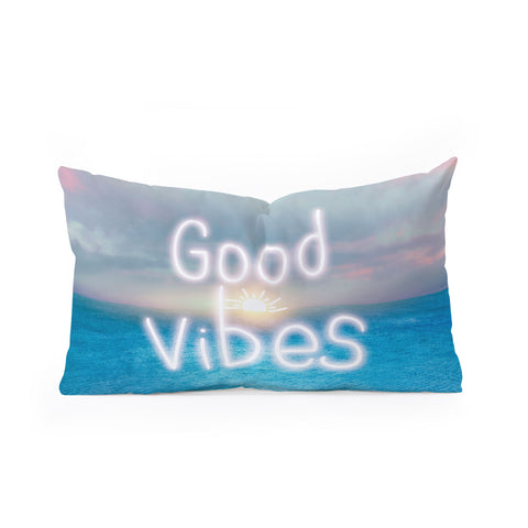 Viviana Gonzalez Good Vibes I Oblong Throw Pillow