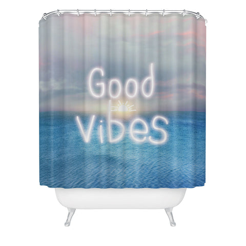 Viviana Gonzalez Good Vibes I Shower Curtain