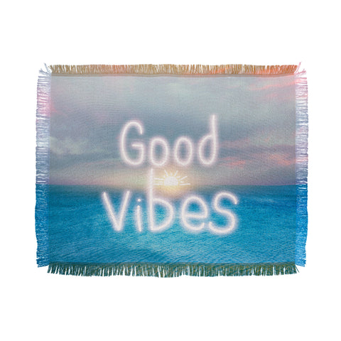 Viviana Gonzalez Good Vibes I Throw Blanket