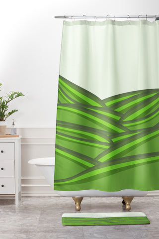 Viviana Gonzalez Greenery Sensation 02 Shower Curtain And Mat