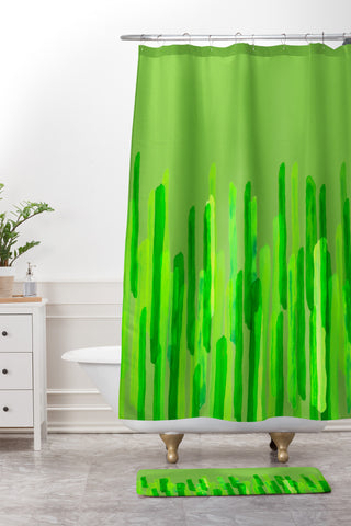 Viviana Gonzalez Greenery Sensation 04 Shower Curtain And Mat