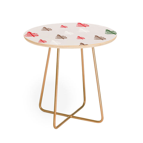 Viviana Gonzalez Holiday Vibes trees 2 Round Side Table