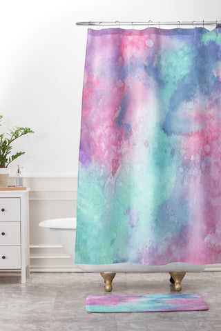 Viviana Gonzalez Ink Play Abstract 02 Shower Curtain And Mat