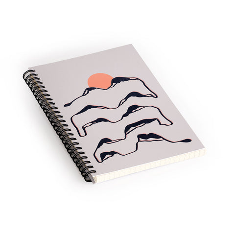 Viviana Gonzalez Lineart mountains experience 2 Spiral Notebook