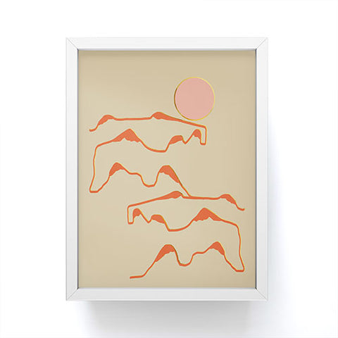 Viviana Gonzalez Lineart mountains experience 3 Framed Mini Art Print
