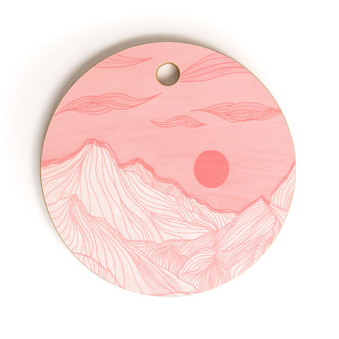 Viviana Gonzalez Lines in the mountains Cutting Board Round