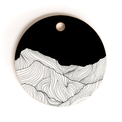 Viviana Gonzalez Lines in the mountains II Cutting Board Round