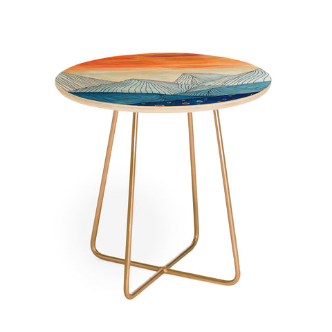 Viviana Gonzalez Lines in the mountains III Round Side Table