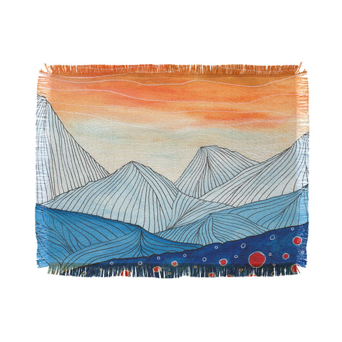 Viviana Gonzalez Lines in the mountains III Throw Blanket