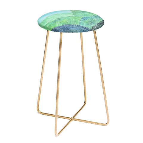 Viviana Gonzalez Lines in the mountains IV Counter Stool