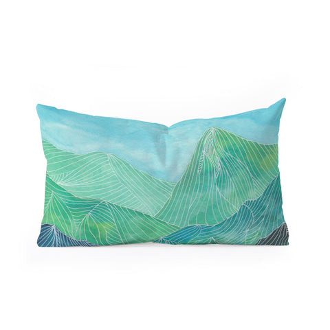 Viviana Gonzalez Lines in the mountains IV Oblong Throw Pillow
