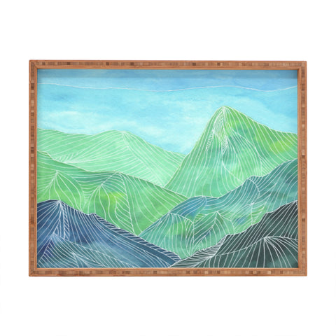 Viviana Gonzalez Lines in the mountains IV Rectangular Tray