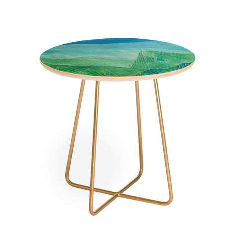 Viviana Gonzalez Lines in the mountains IV Round Side Table