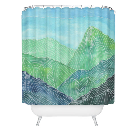 Viviana Gonzalez Lines in the mountains IV Shower Curtain