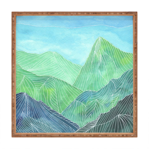 Viviana Gonzalez Lines in the mountains IV Square Tray
