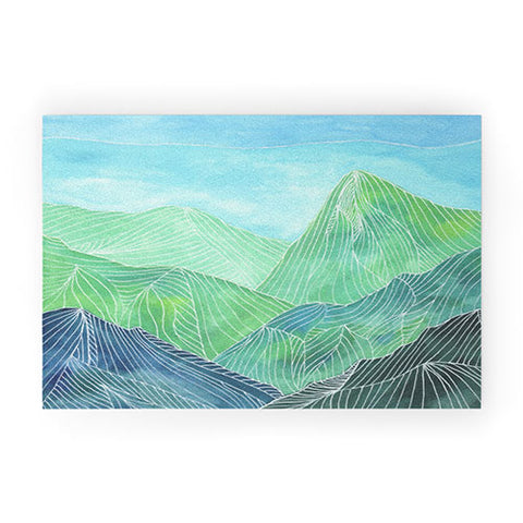 Viviana Gonzalez Lines in the mountains IV Welcome Mat