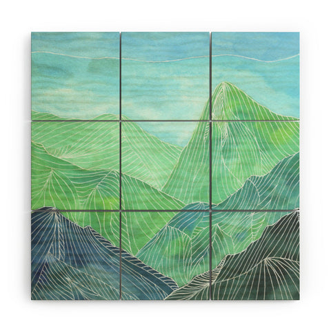Viviana Gonzalez Lines in the mountains IV Wood Wall Mural