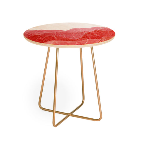 Viviana Gonzalez Lines in the mountains IX Round Side Table