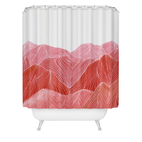 Viviana Gonzalez Lines in the mountains IX Shower Curtain
