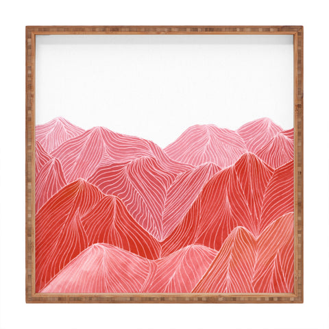 Viviana Gonzalez Lines in the mountains IX Square Tray