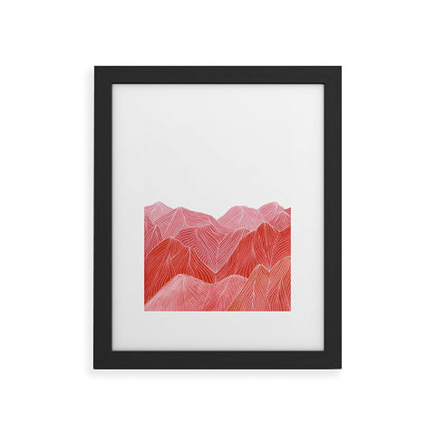 Viviana Gonzalez Lines in the mountains IX Framed Art Print