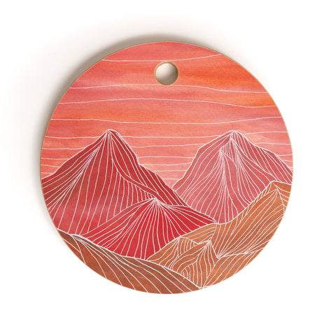 Viviana Gonzalez Lines in the mountains V Cutting Board Round