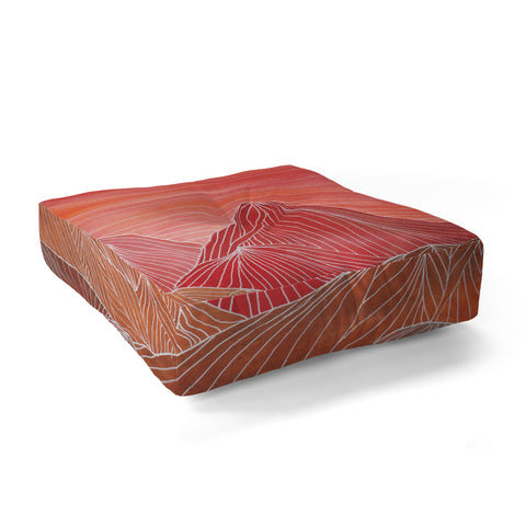 Viviana Gonzalez Lines in the mountains V Floor Pillow Square