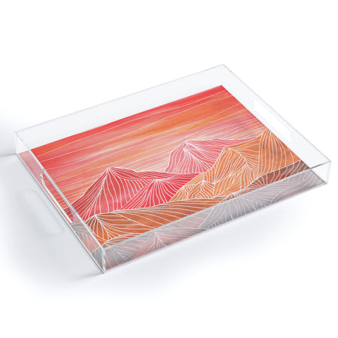 Viviana Gonzalez Lines in the mountains V Acrylic Tray