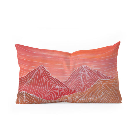 Viviana Gonzalez Lines in the mountains V Oblong Throw Pillow