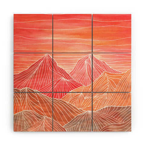 Viviana Gonzalez Lines in the mountains V Wood Wall Mural