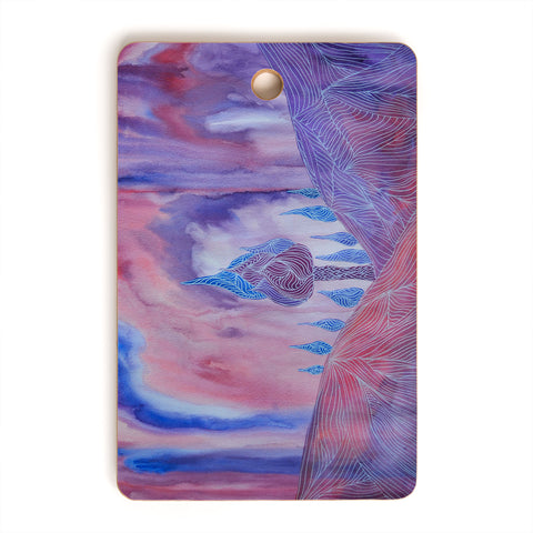 Viviana Gonzalez Lines in the mountains VI Cutting Board Rectangle