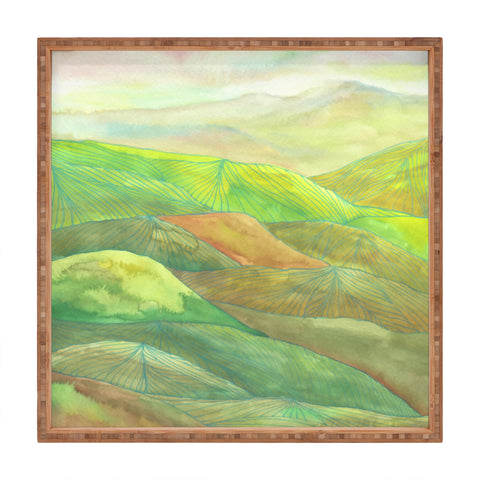 Viviana Gonzalez Lines in the mountains VII Square Tray