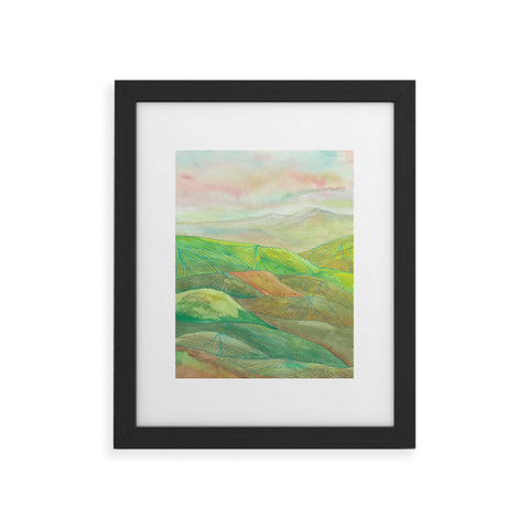 Viviana Gonzalez Lines in the mountains VII Framed Art Print