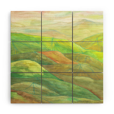 Viviana Gonzalez Lines in the mountains VII Wood Wall Mural