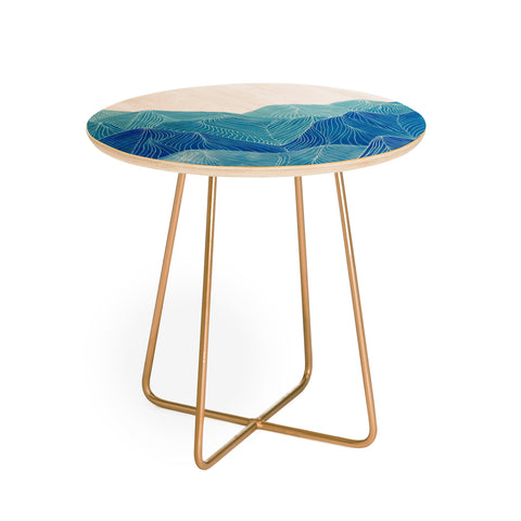 Viviana Gonzalez Lines in the mountains VIII Round Side Table