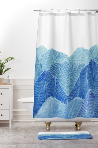 Viviana Gonzalez Lines in the mountains VIII Shower Curtain And Mat