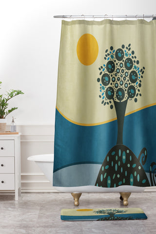 Viviana Gonzalez Lone Tree In The Hills Shower Curtain And Mat