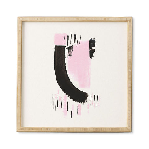Viviana Gonzalez Minimal black and pink I Framed Wall Art