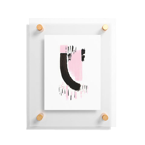 Viviana Gonzalez Minimal black and pink I Floating Acrylic Print
