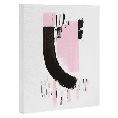 Viviana Gonzalez Minimal black and pink I Art Canvas
