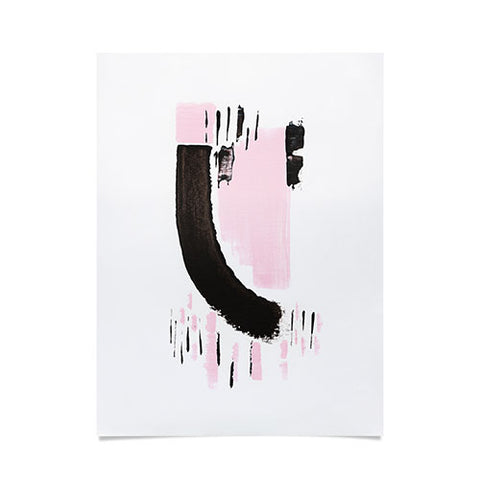 Viviana Gonzalez Minimal black and pink I Poster