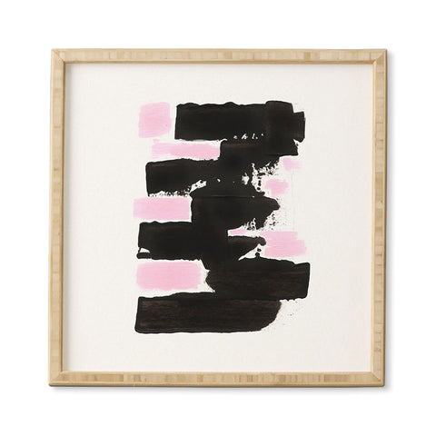 Viviana Gonzalez Minimal black and pink II Framed Wall Art
