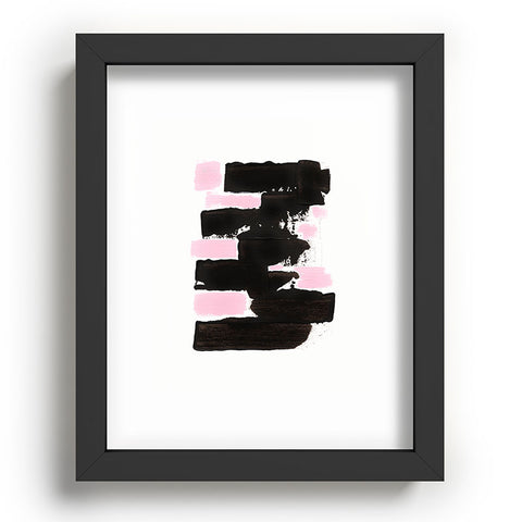Viviana Gonzalez Minimal black and pink II Recessed Framing Rectangle
