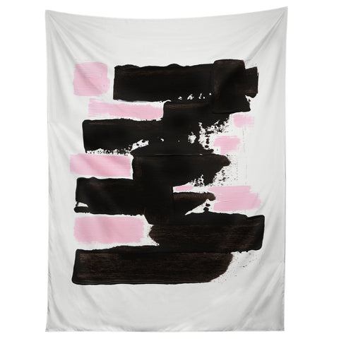 Viviana Gonzalez Minimal black and pink II Tapestry