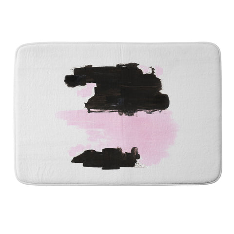Viviana Gonzalez Minimal black and pink III Memory Foam Bath Mat
