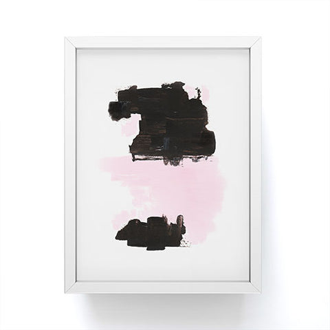 Viviana Gonzalez Minimal black and pink III Framed Mini Art Print
