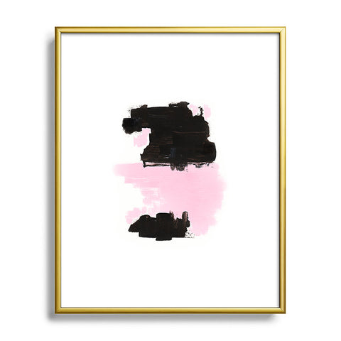 Viviana Gonzalez Minimal black and pink III Metal Framed Art Print